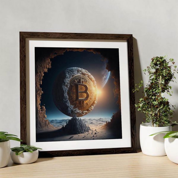Bitcoin In Space Digital Illustration third Image